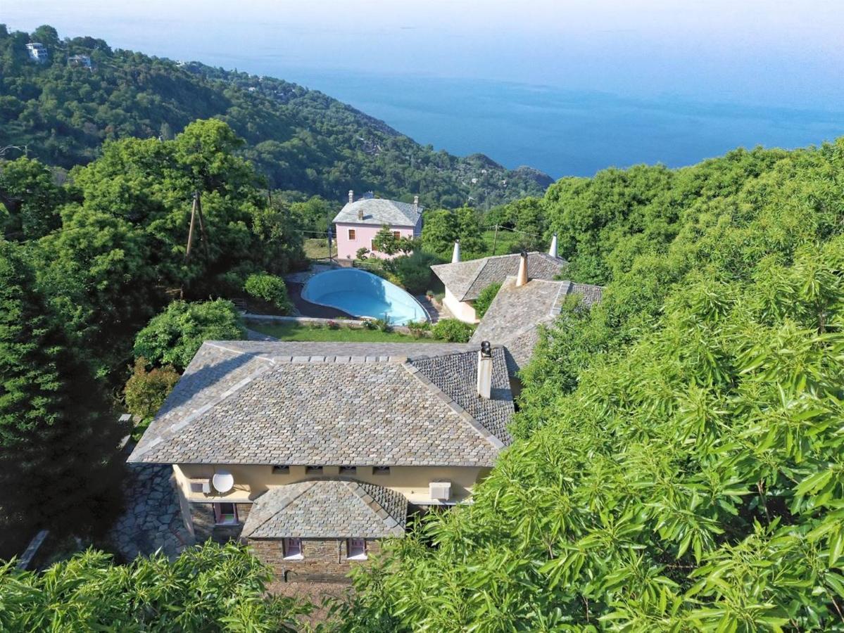Villa Tsagkarada Country Estate With Pool Exterior foto